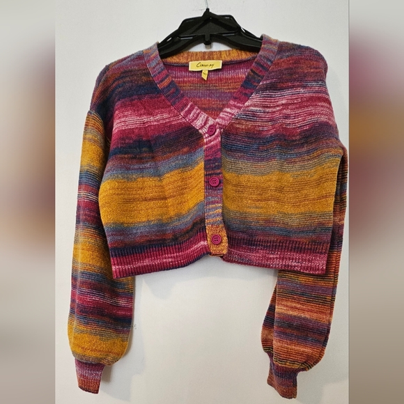 Circus NY Cardigan Sweater Button Long Sleeve Variable Colors Size L - Picture 1 of 9